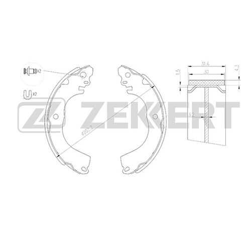 Комплект тормозных колодок ZEKKERT BK-4144 в Колеса даром