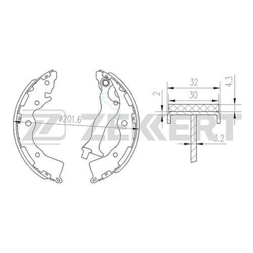 Комплект тормозных колодок ZEKKERT BK-4237 в Колеса даром