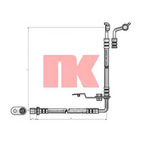 Шланг тормозной системы Nk 853276 передний правый в Колеса даром