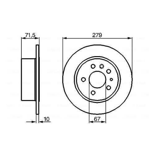 Тормозной диск Bosch 0986478199 в Колеса даром