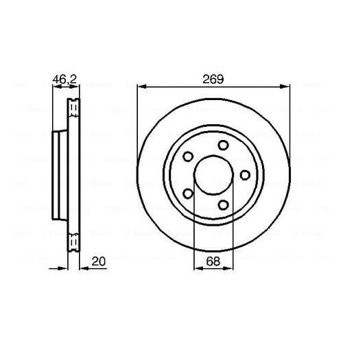 Тормозной диск Bosch 0986478316 в Колеса даром