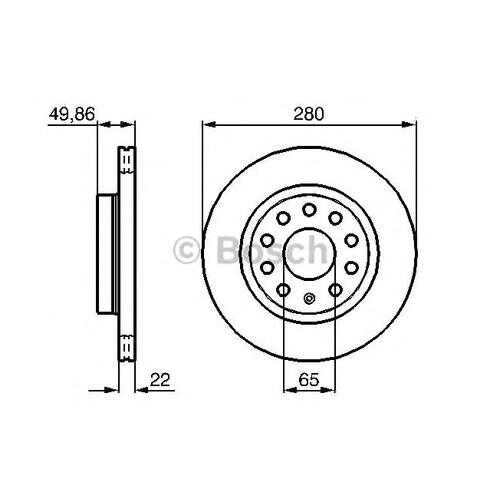 Тормозной диск Bosch 0986479098 в Колеса даром