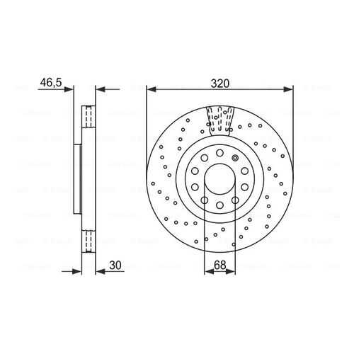 Тормозной диск Bosch 0986479258 в Колеса даром