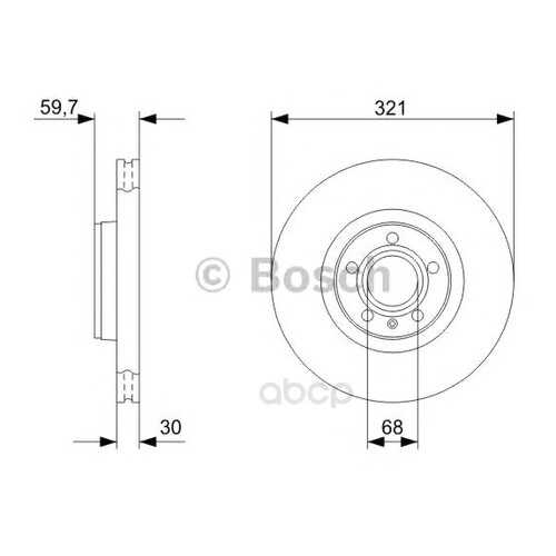 Тормозной диск Bosch 0986479300 передний в Колеса даром