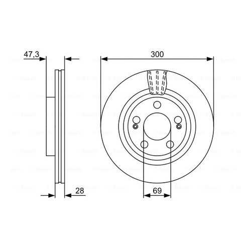 Тормозной диск Bosch 0986479537 в Колеса даром