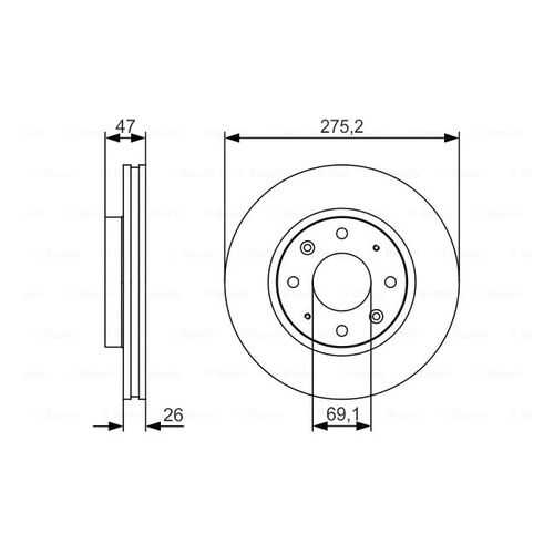 Тормозной диск Bosch 0986479S28 в Колеса даром