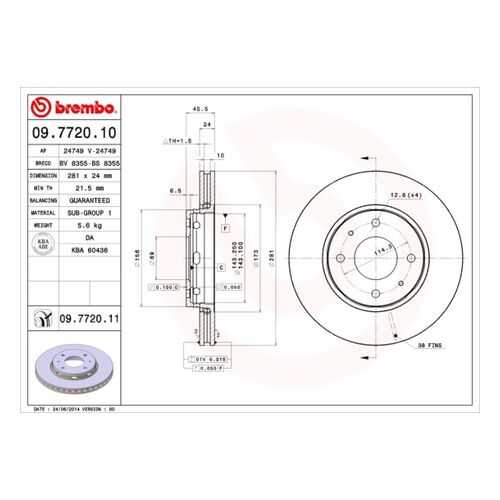 Тормозной диск brembo 09.7720.10 в Колеса даром