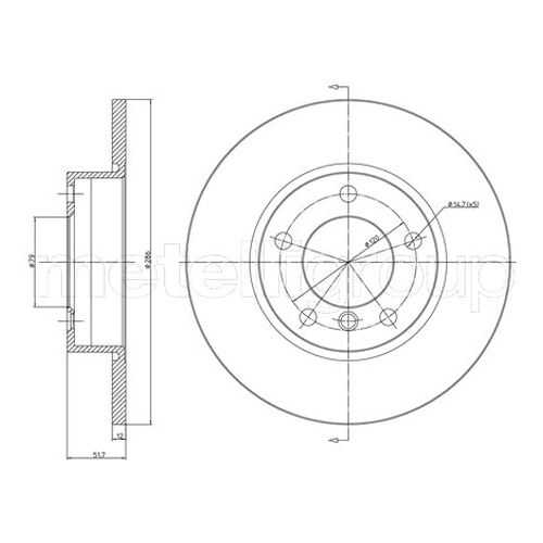 Тормозной диск METELLI 23-0227C в Колеса даром