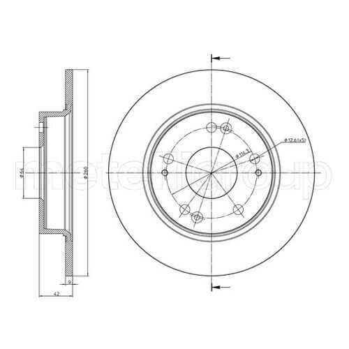 Тормозной диск METELLI 23-0957C в Колеса даром