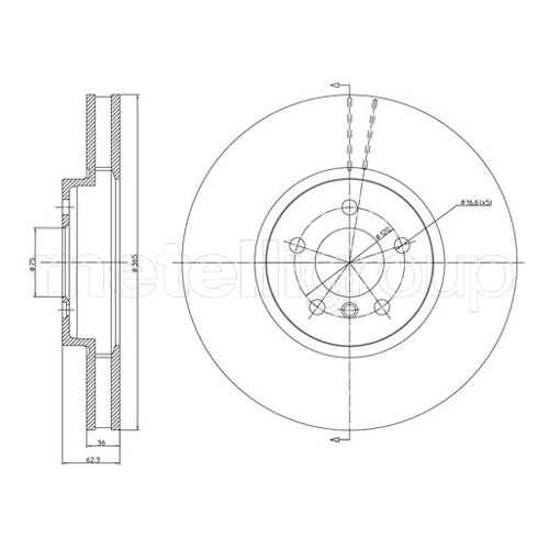 Тормозной диск METELLI 23-1030C в Колеса даром