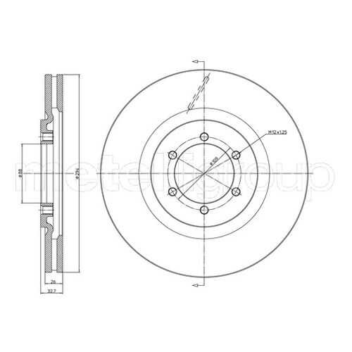 Тормозной диск METELLI 23-1033C в Колеса даром