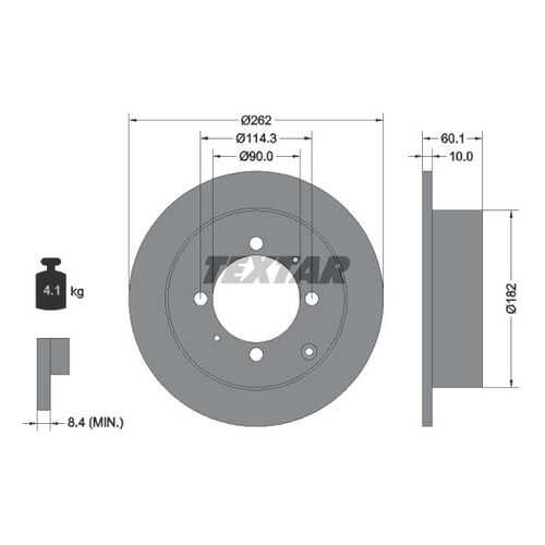Тормозной диск Textar 92104000 в Колеса даром