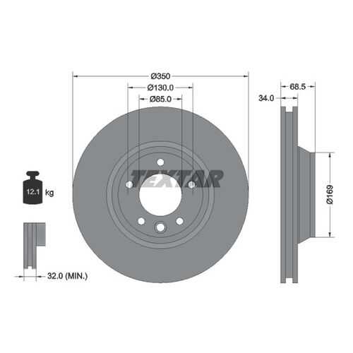 Тормозной диск Textar 92121805 в Колеса даром