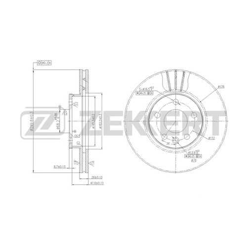 Тормозной диск ZEKKERT BS-5612 в Колеса даром