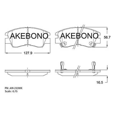 Тормозные колодки дисковые Akebono AN233WK в Колеса даром