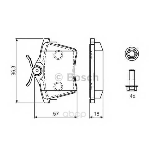 Тормозные колодки дисковые Bosch 0986494095 в Колеса даром