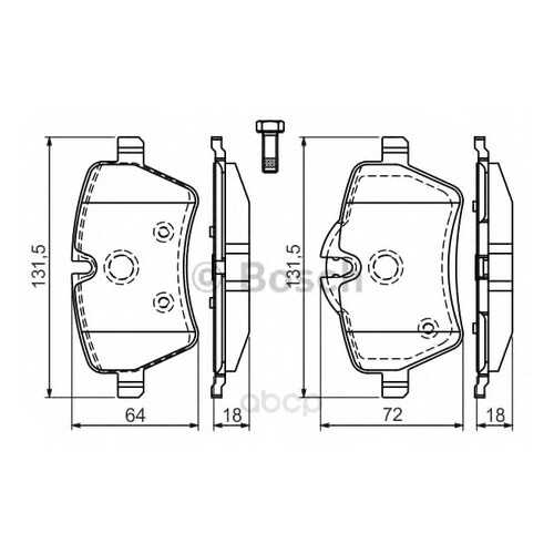 Тормозные колодки дисковые Bosch 0986494168 в Колеса даром