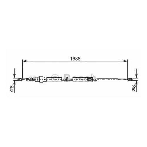 Трос cтояночного тормоза Bosch 1987477696 в Колеса даром