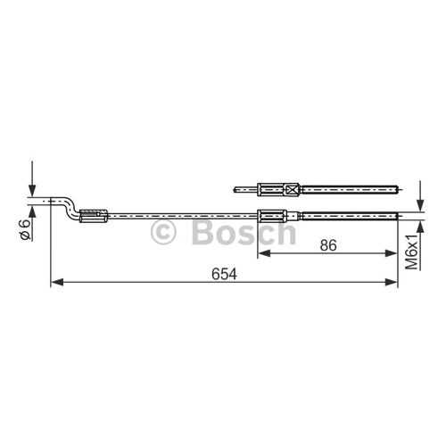 Трос cтояночного тормоза Bosch 1987477833 в Колеса даром