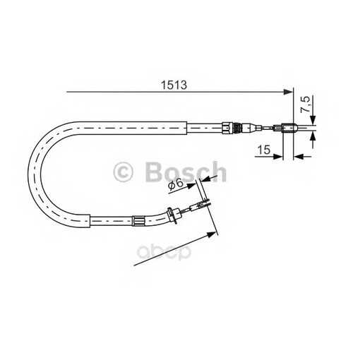 Трос cтояночного тормоза Bosch 1987477852 задний в Колеса даром