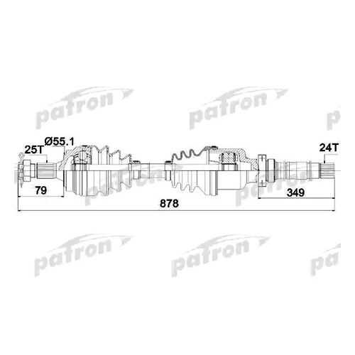 Приводной вал PATRON PDS0059 в Колеса даром