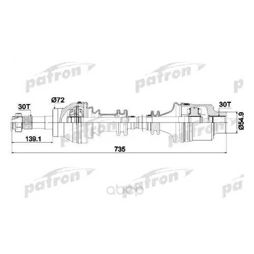 Приводной вал PATRON PDS0093 в Колеса даром