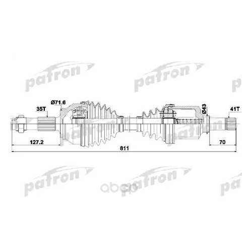 Приводной вал PATRON PDS0426 в Колеса даром