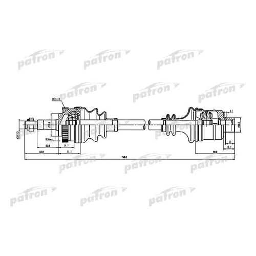 Приводной вал PATRON PDS1595 в Колеса даром