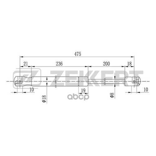 Амортизатор Багажника/капота Zekkert GF1176 в Колеса даром