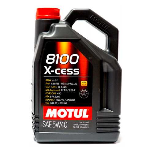 Масло моторное Motul 8100 X-cess A3/B3/B4 5W30 синтетическое 4 л 108945 в Колеса даром