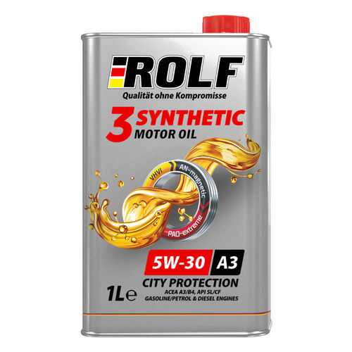 Масло моторное ROLF 3-synthetic 5W-30 ACEA A3/B4 1л в Колеса даром