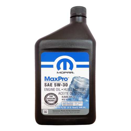 Моторное масло Chrysler Mopar MaxPro 5W-30 0,946л в Колеса даром