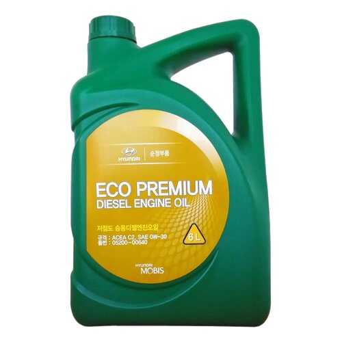 Моторное масло Hyundai Eco Premium Diesel Engine Oil SAE 0W-30 6л в Колеса даром