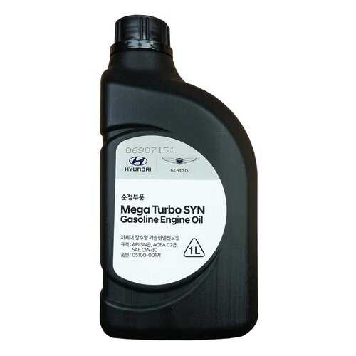 Моторное масло HYUNDAI Mega Turbo SYN Gasoline Engine Oil SAE 0W-30 (1л) в Колеса даром