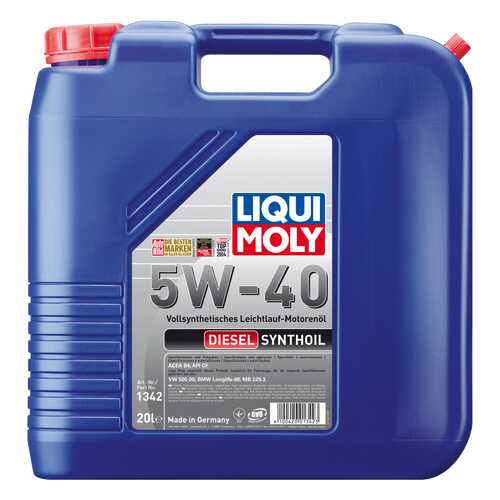 Моторное масло Liqui moly Diesel Synthoil 5W-40 20л в Колеса даром