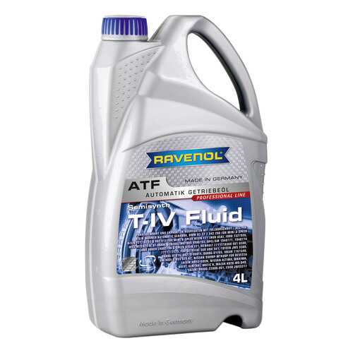 Трансмиссионное масло RAVENOL ATF T-IV Fluid 4л 1212102-004-01-999 в Колеса даром